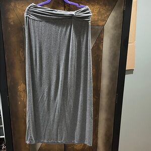 Chic Gray Midi Skirt for Women